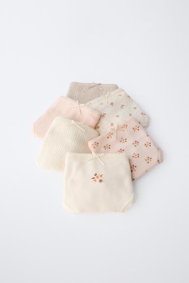 1 1/2-6 ANS/ LOT DE SIX CULOTTES IMPRIMÉES FLEURS - Rose poudré de Zara - Image 5