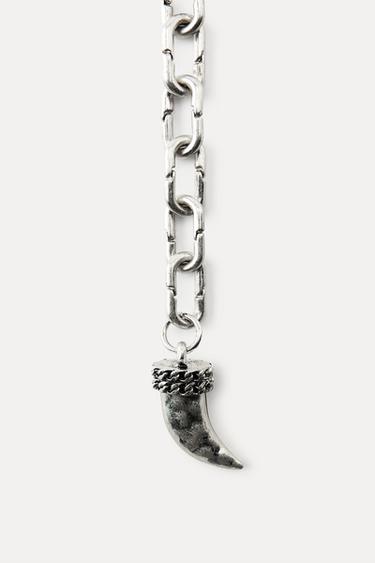 SAUTOIR CORNE MÉTALLIQUE - Argent Mat de Zara - Image 3