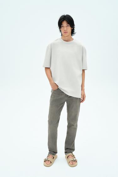 Zara SLIM FIT 修身牛仔褲 - 灰色