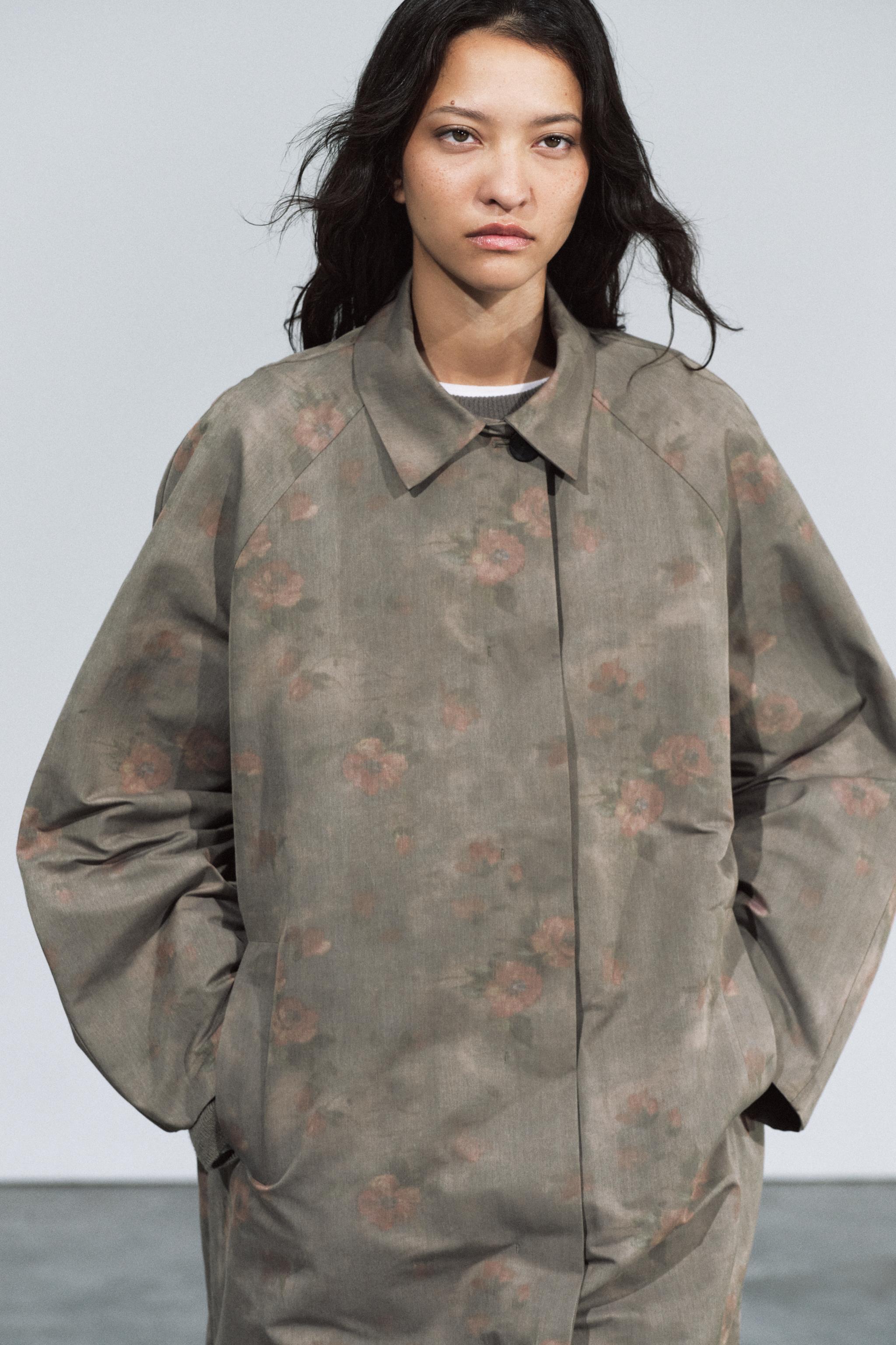 TRENCH FOULARD FLORES ZW COLLECTION