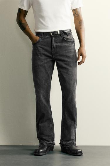 FLARE FIT JEANS - Charcoal by Zara