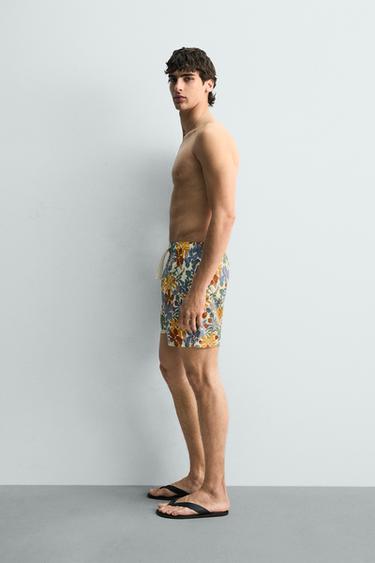 MAILLOT DE BAIN LONG À IMPRIMÉ FLORAL - Multicolore de Zara - Image 4