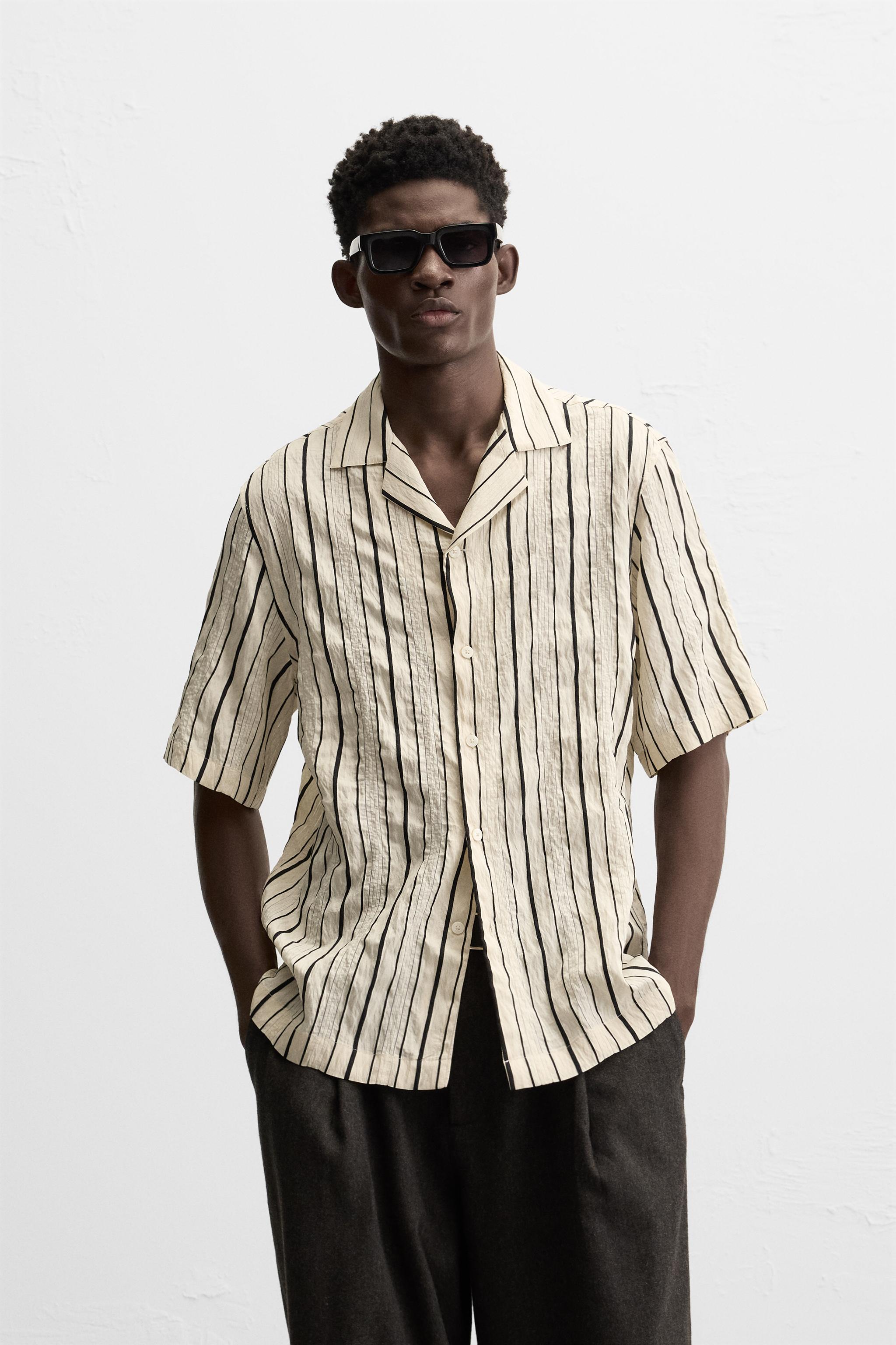 Camisa blanca manga corta hombre zara online