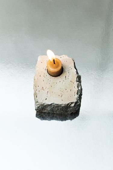 TRAVERTINE CANDLEHOLDER - Beige by Zara - Image 6