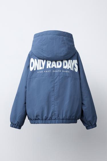 WATER-REPELLENT POUCH POCKET RAINCOAT - Indigo by Zara - Image 3