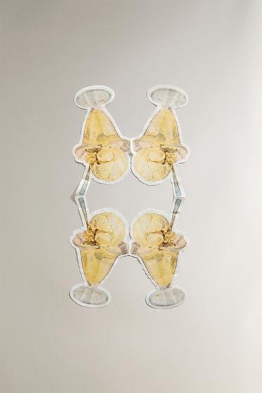 PACK OF ICE CREAM CUP PAPER NAPKINS (PACK OF 20) - Yellow by Zara - Image 1