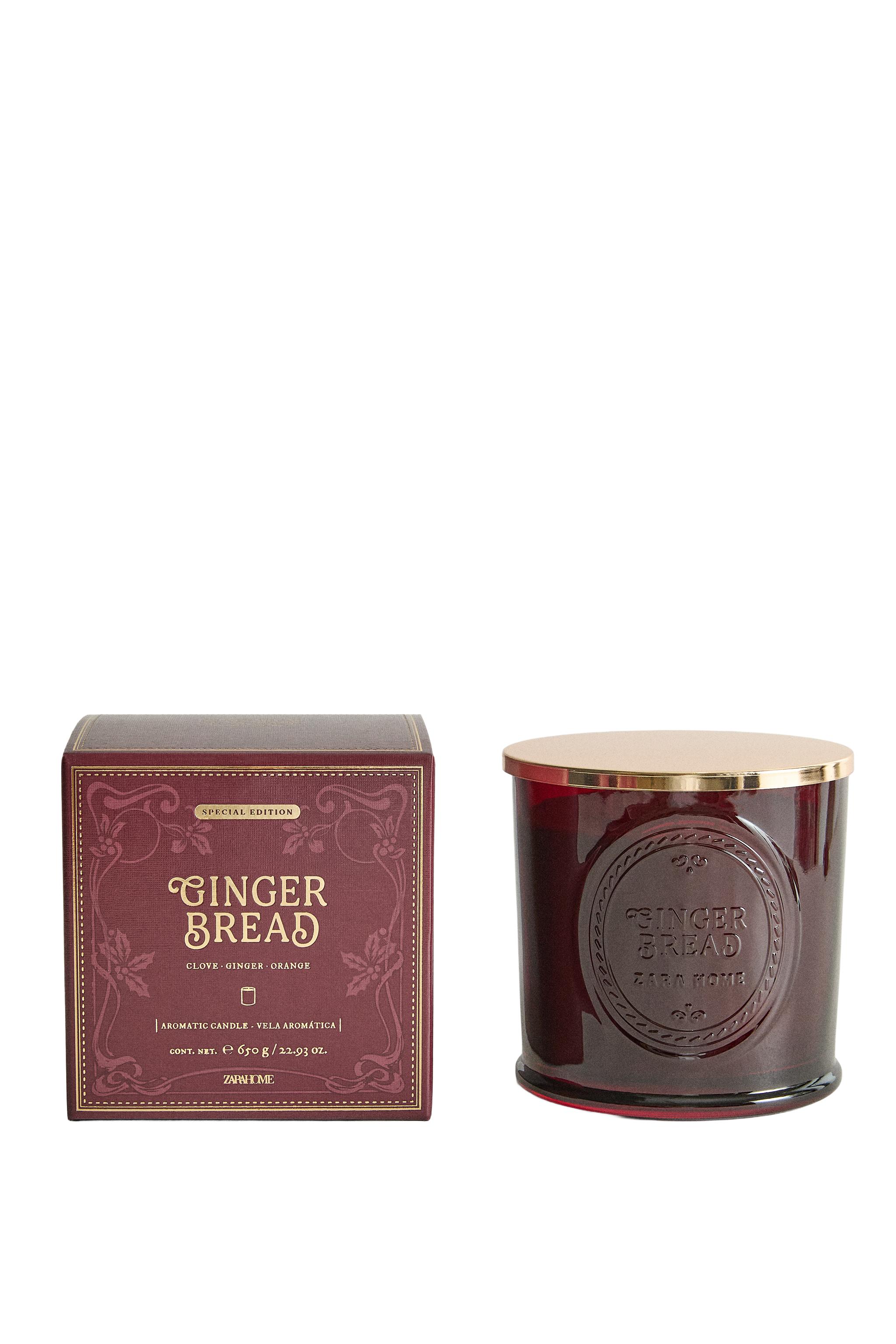 650 G) GINGERBREAD アロマキャンドル - レッド | ZARA Japan / 日本