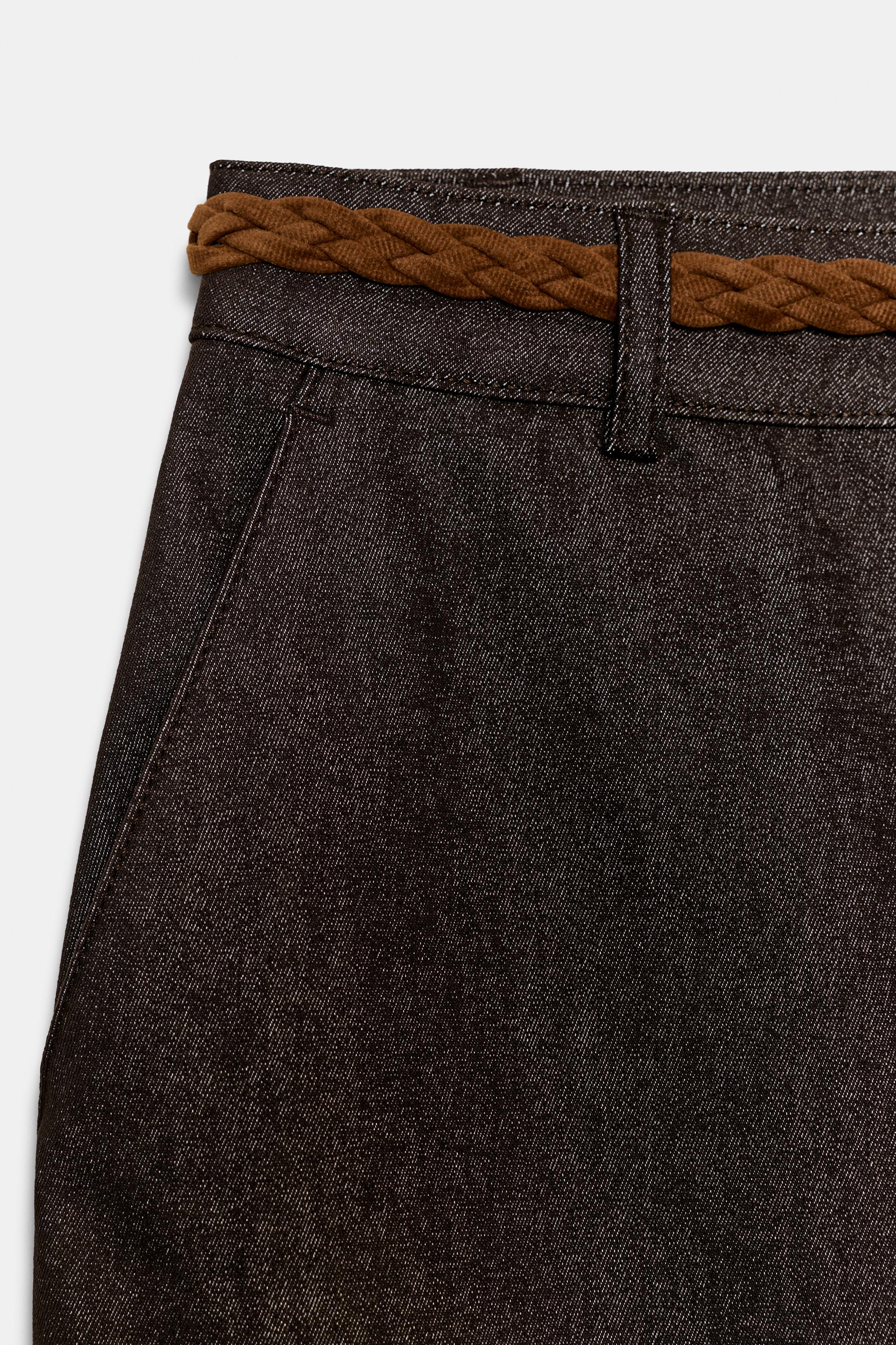 BRAIDED BELT CHINO PANTS