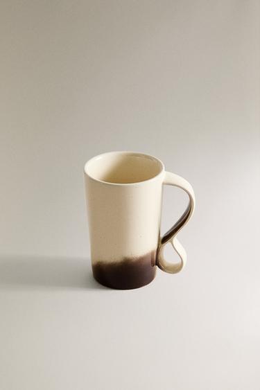 TASSE GRÈS DÉGRADÉ X COLLAGERIE - Marron / Écru de Zara - Image 1