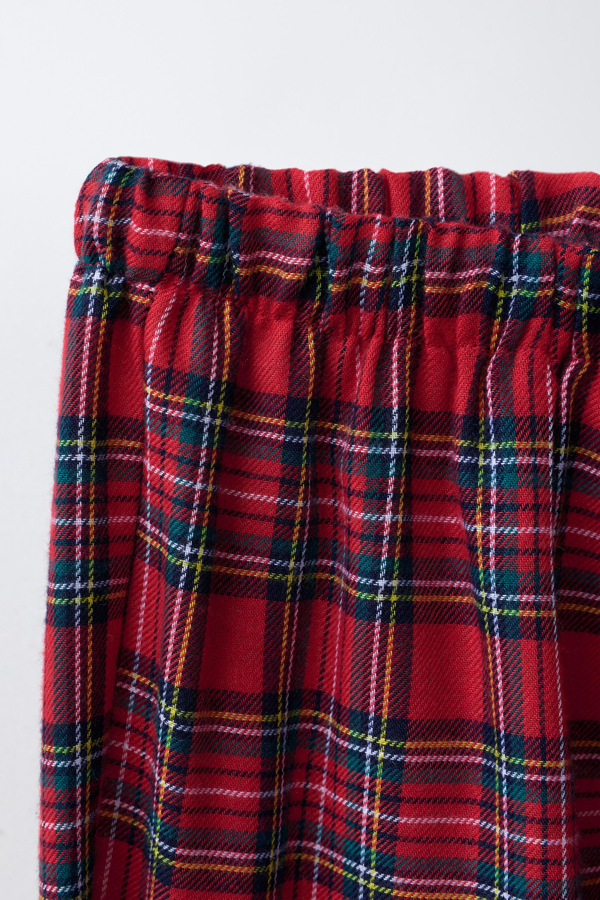 6-14 ANS/ PYJAMA À CARREAUX EN FLANELLE