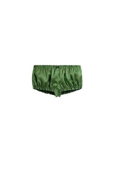 SATIN SHORTS HARRY LAMBERT FOR ZARA X DISNEY - Green by Zara