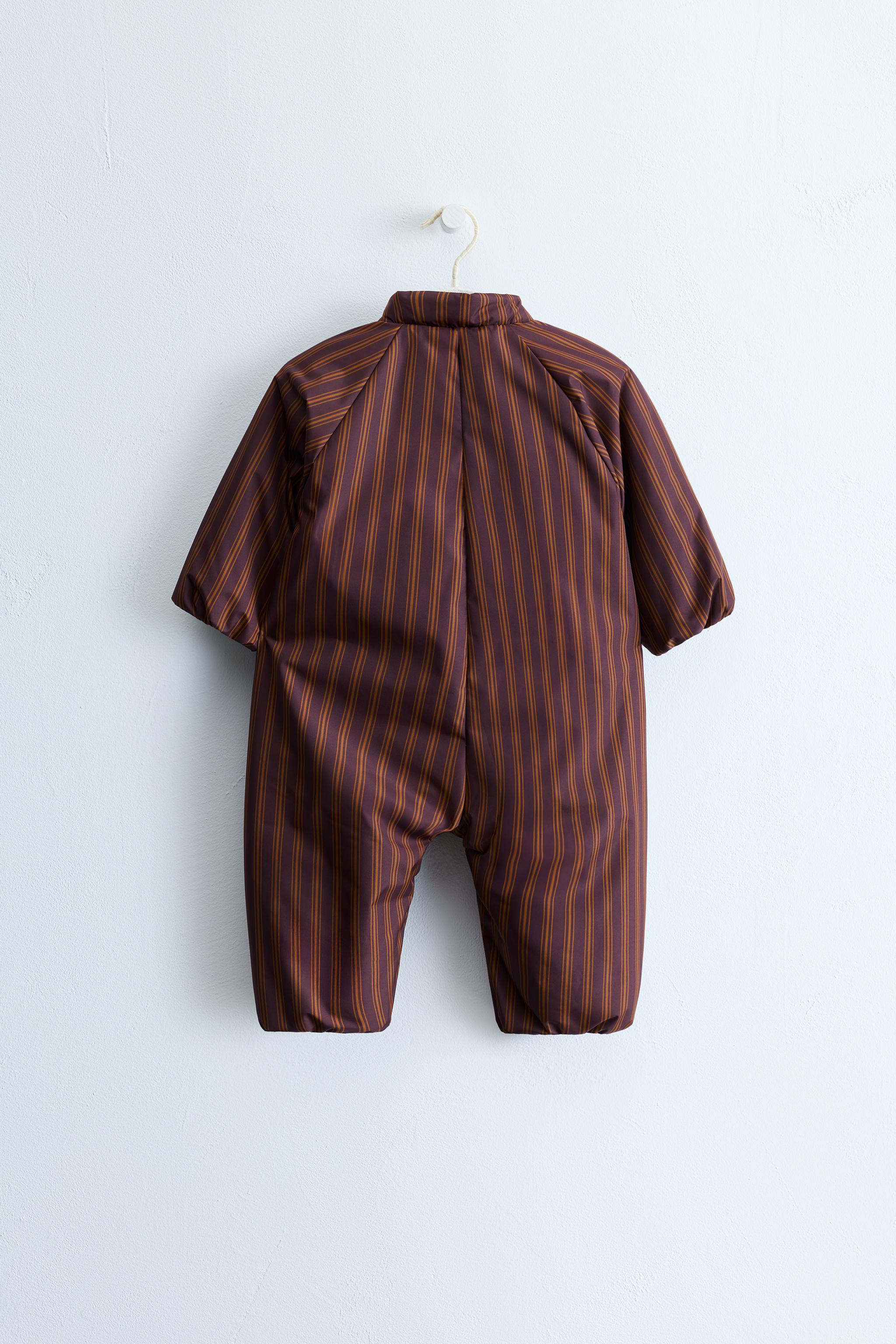 Детские комбинезоны Zara TIMELESS - STRIPED NYLON JUMPSUIT WITH DETACHABLE HOOD — фото 5