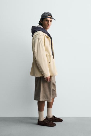 TECHNICAL RELAXED FIT PARKA - Ecru / Black by Zara - Image 3