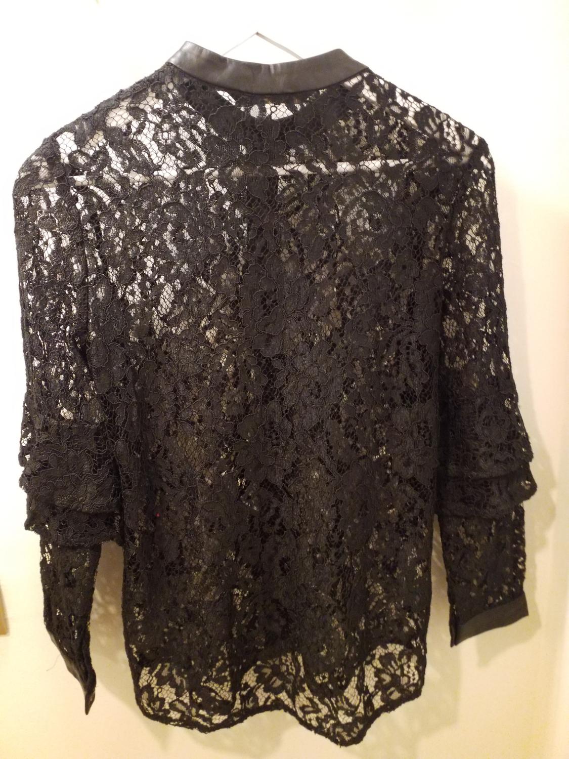 CONTRAST LACE SHIRT - Image 4