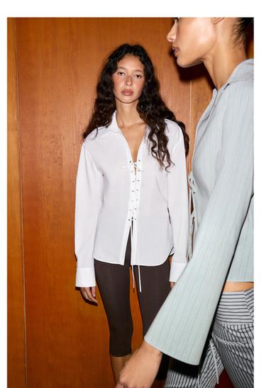 FITTED POPLIN SHIRT - White by Zara