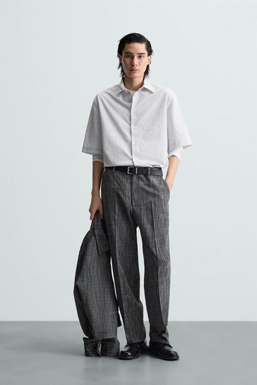 RELAXED FIT SEERSUCKER SHIRT - striped by Zara - Image 0