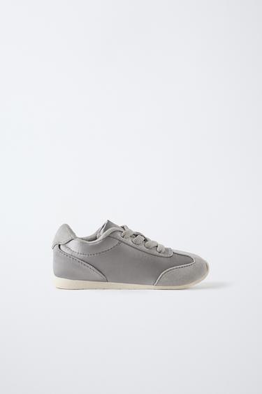 SATEEN TRAINERS - Grey by Zara