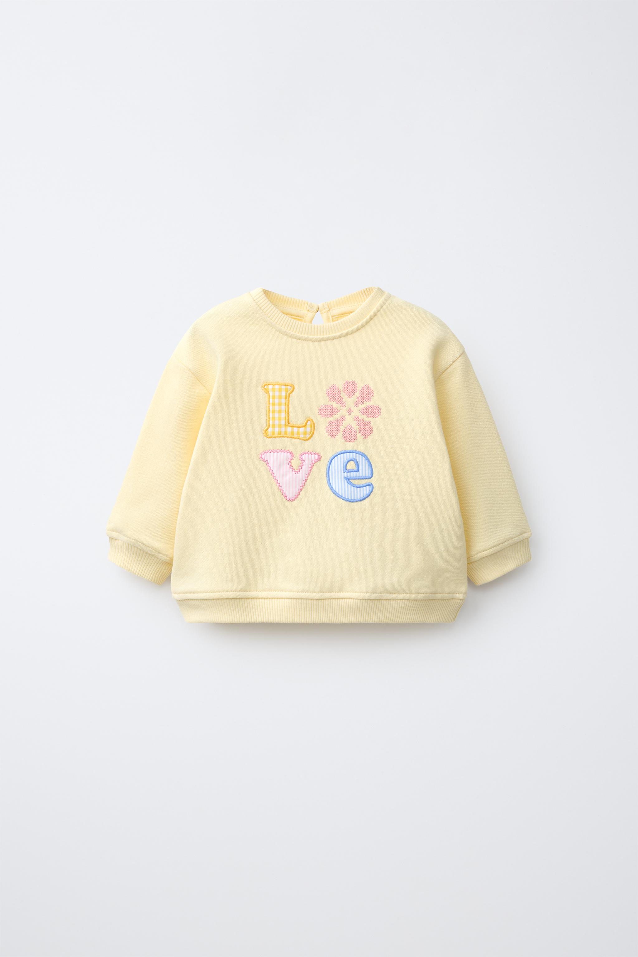 EMBROIDERED SWEATSHIRT — Yellow