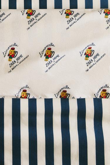 LIMONCELLA X THE ANIMALS OBSERVATORY KIDS’ FLAT SHEET - Multicoloured by Zara - Image 4