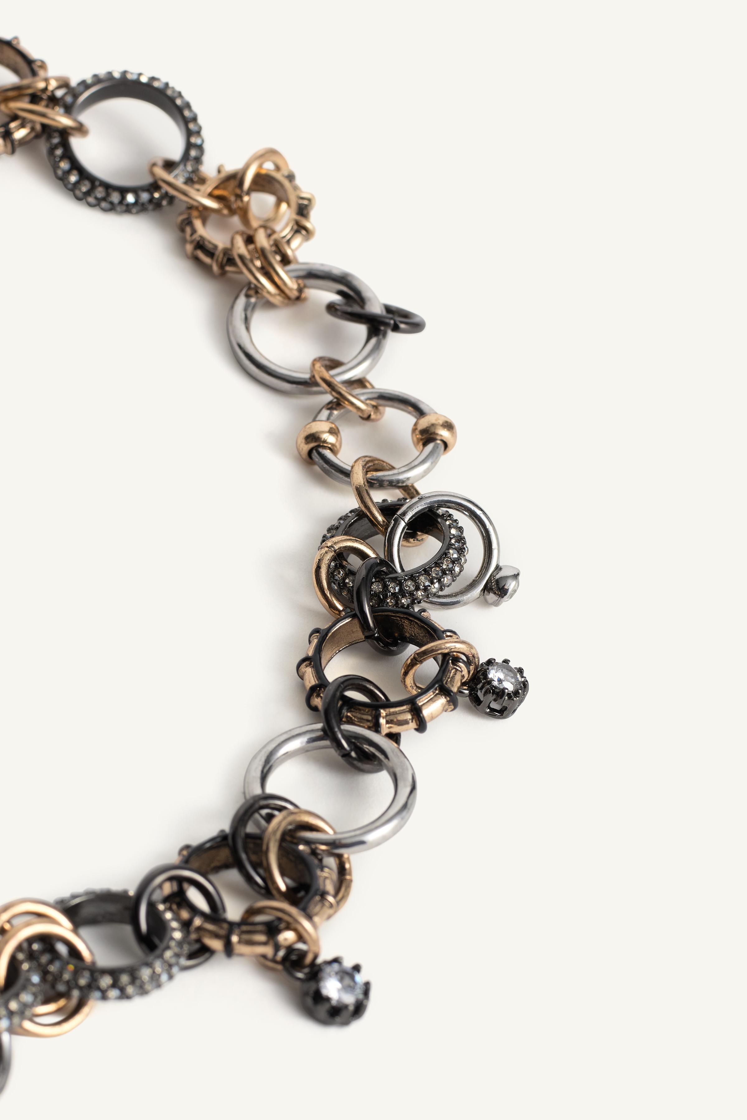 LIMITED EDITION JEWELLED COMBINED HOOP CHAIN NECKLACE