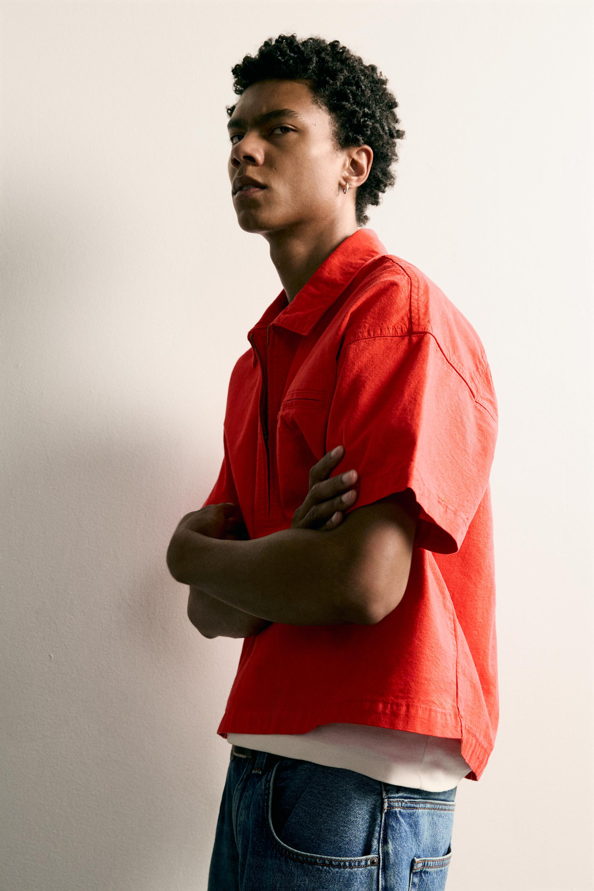 ZIP-UP BOXY FIT POLO