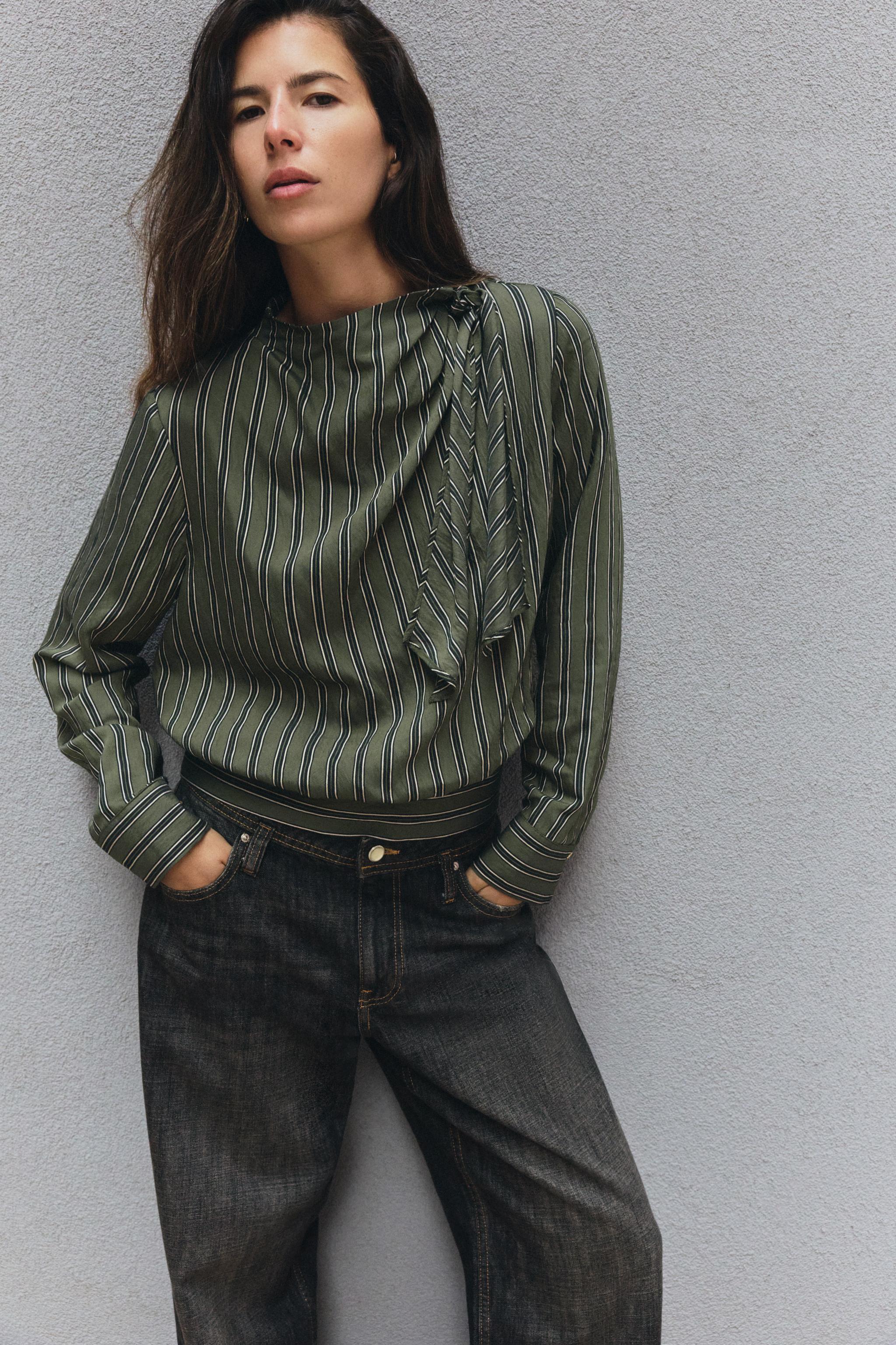 Striped Knot Blouse by Zara