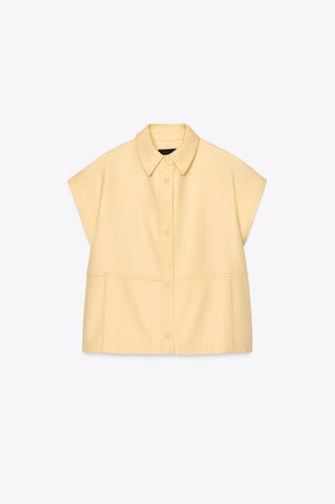 ZW COLLECTION OVERSIZE WAISTCOAT - Light yellow by Zara