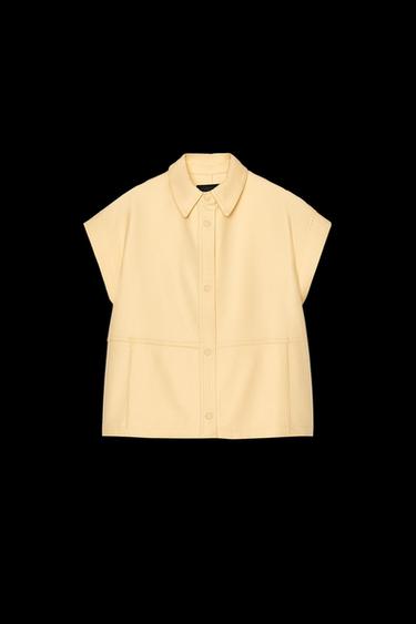 CHALECO OVERSIZE ZW COLLECTION - Amarillo claro de Zara - Imagen 0