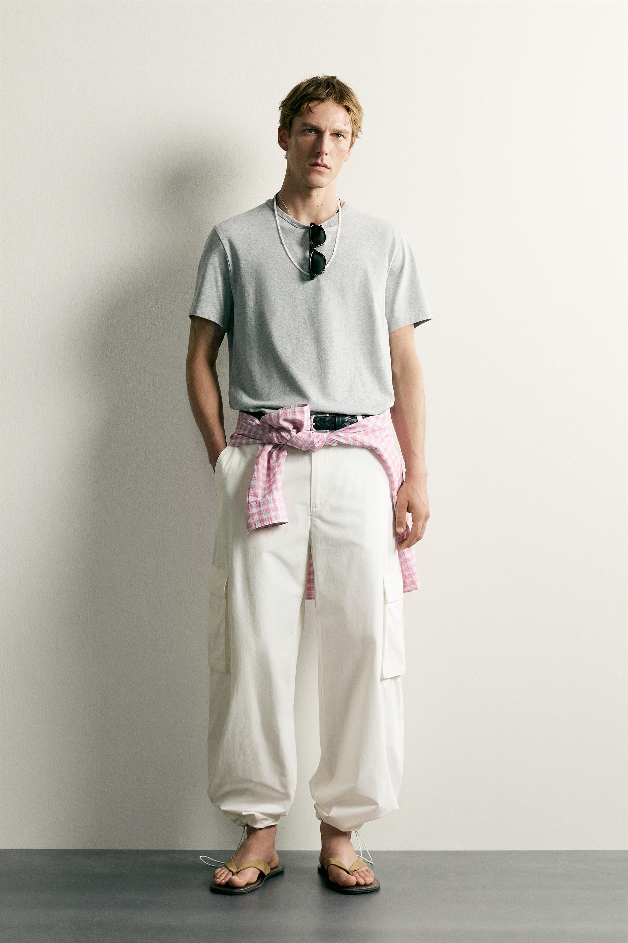 ホワイト カーゴパンツ リラックスフィット リラックスフィット カーゴジョガーパンツ - ホワイト | ZARA Japan / 日本