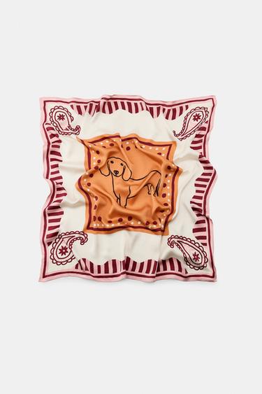 PRINTED VISCOSE SCARF - Multicoloured by Zara