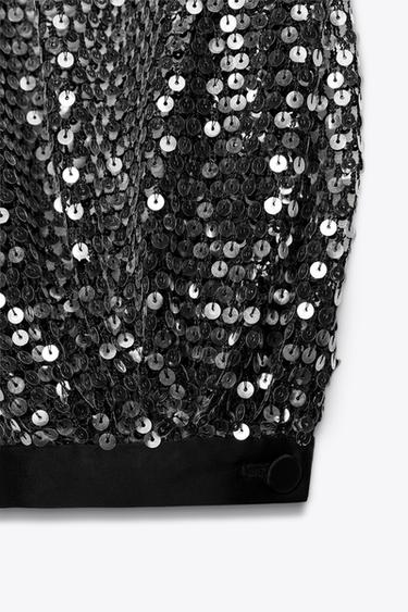 SEQUIN PUFFBALL TROUSERS ZW COLLECTION - Black by Zara - Image 7