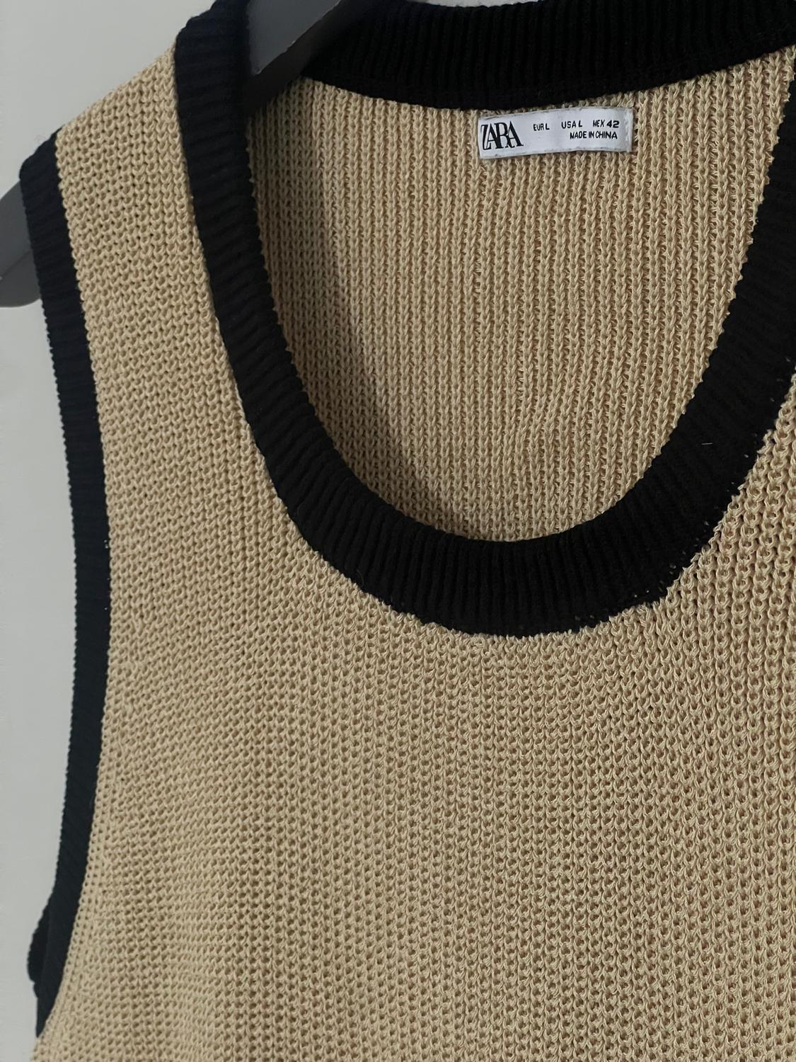 CONTRAST KNIT TANK TOP - Image 3
