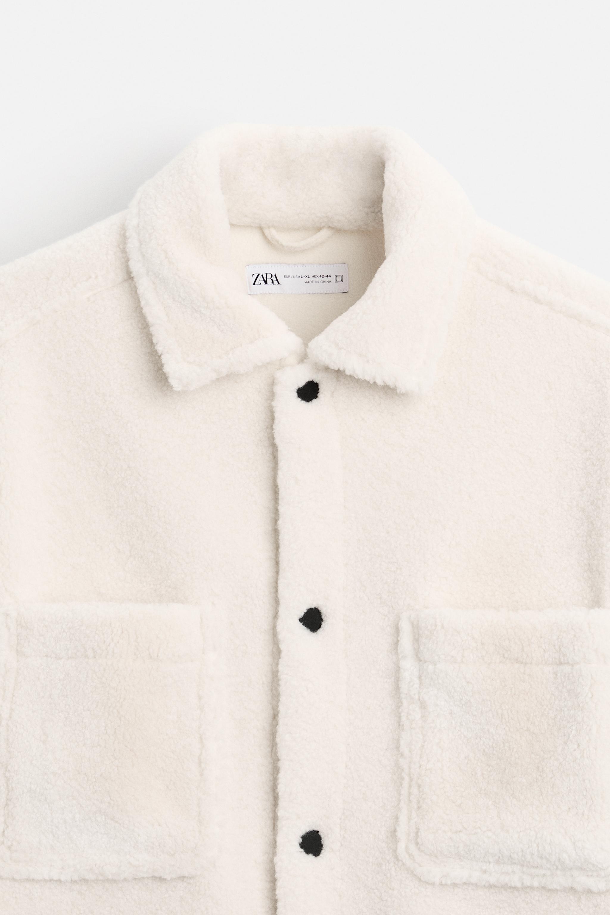 ボア生地 フード付きジャケット - エクリュ | ZARA Japan / 日本