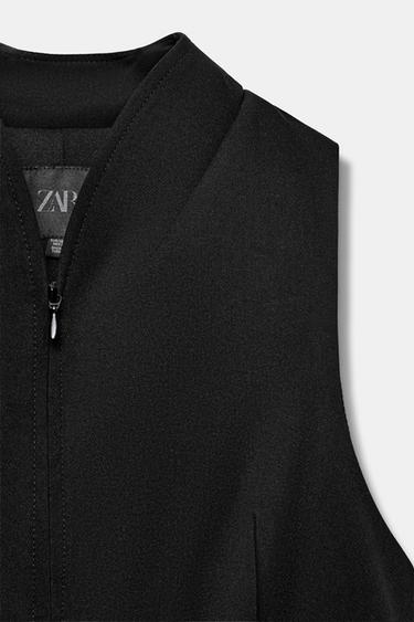 FITTED WAISTCOAT WITH VOLUME - Black by Zara - Image 6