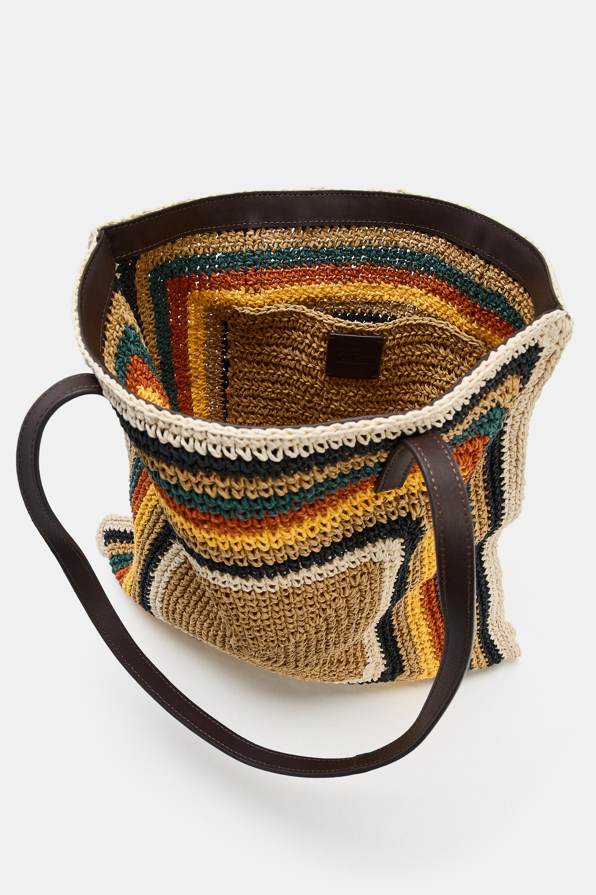 Zara MULTICOLOR SHOPPER BAG — фото 7