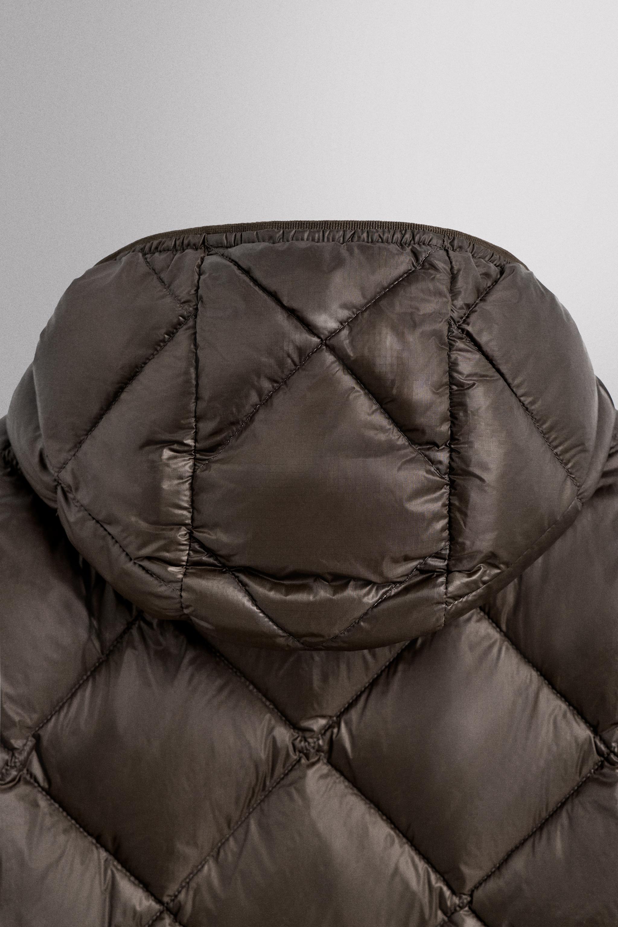 100% FEATHER PUFFER JACKET WITH HOODIE