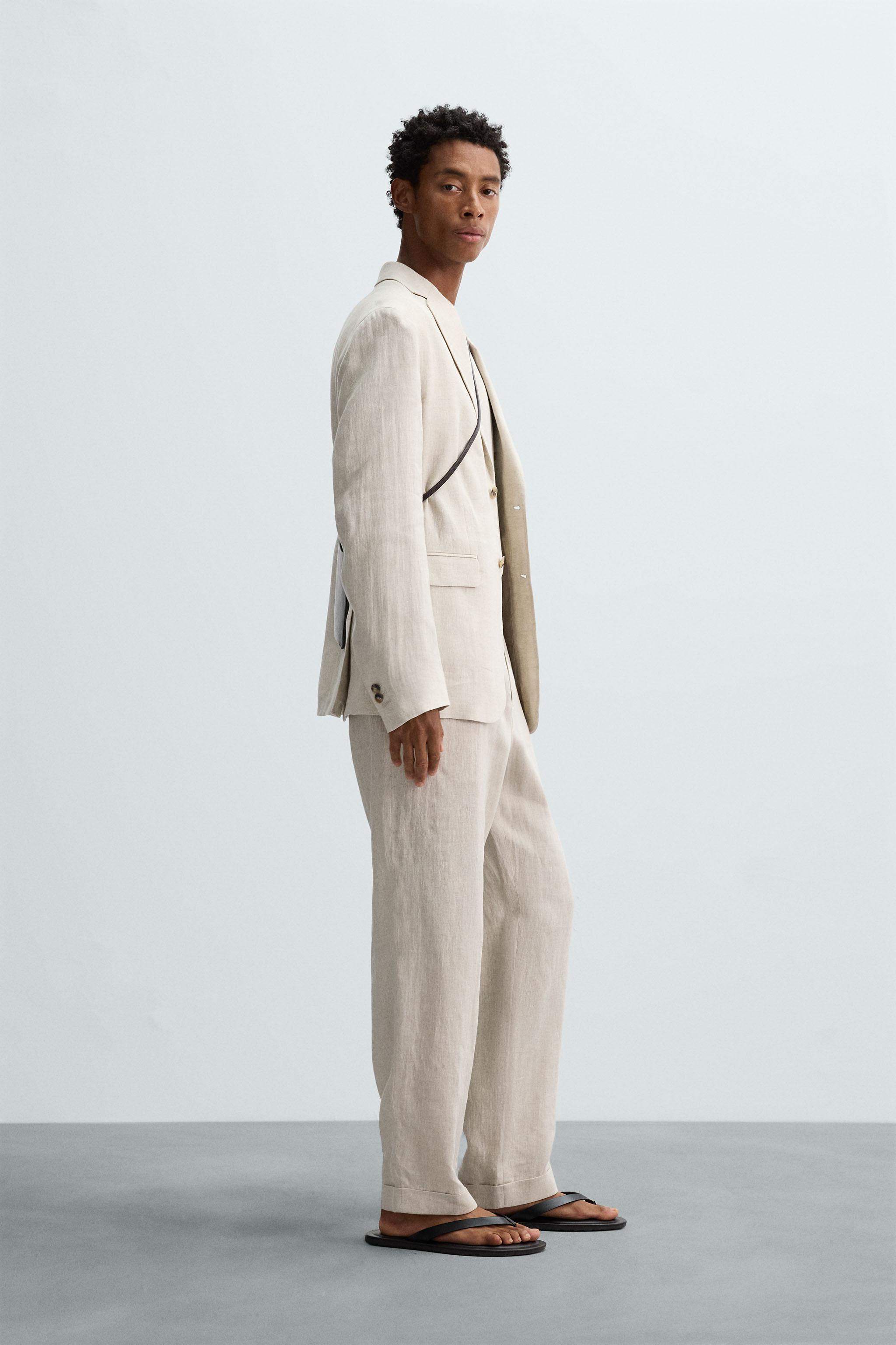 100% LINEN SUIT BLAZER - Sand | ZARA United States