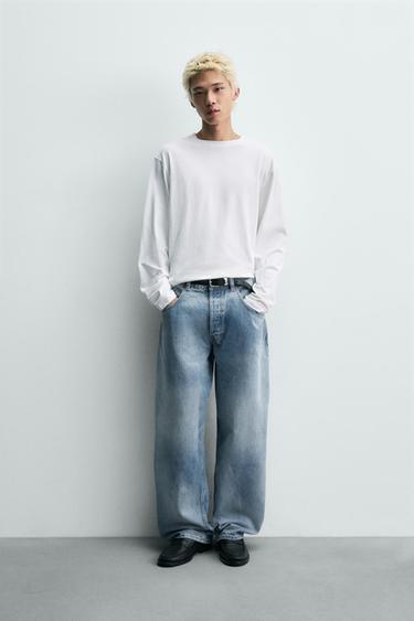 JEANS BAGGY FIT - أزرق / نيلي الخاص بـ Zara - صورة 0