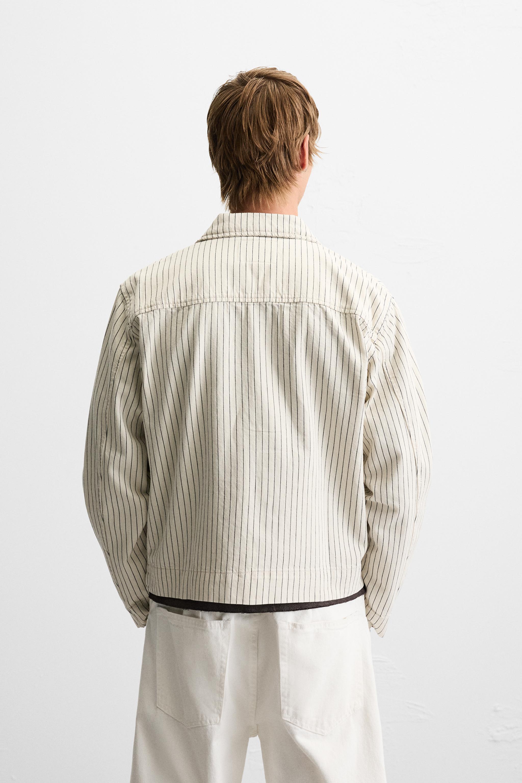 安心★関税込み★ZARA★STRIPED RELAXED FIT OVERSHIRT STRIPED RELAXED FIT OVERSHIRT - White | ZARA United Kingdom