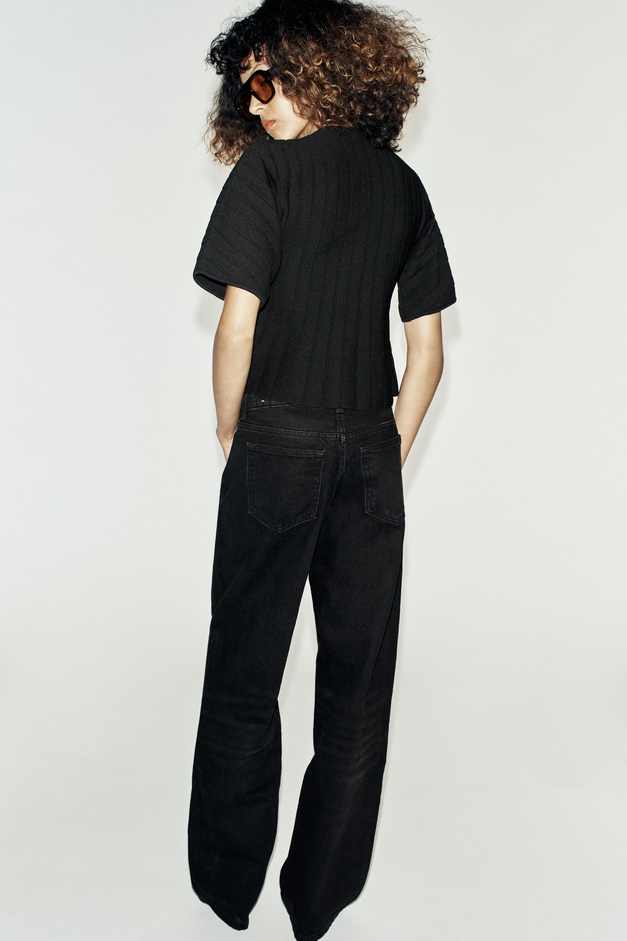 Женские свитеры Zara RIBBED KNIT TOP — фото 4