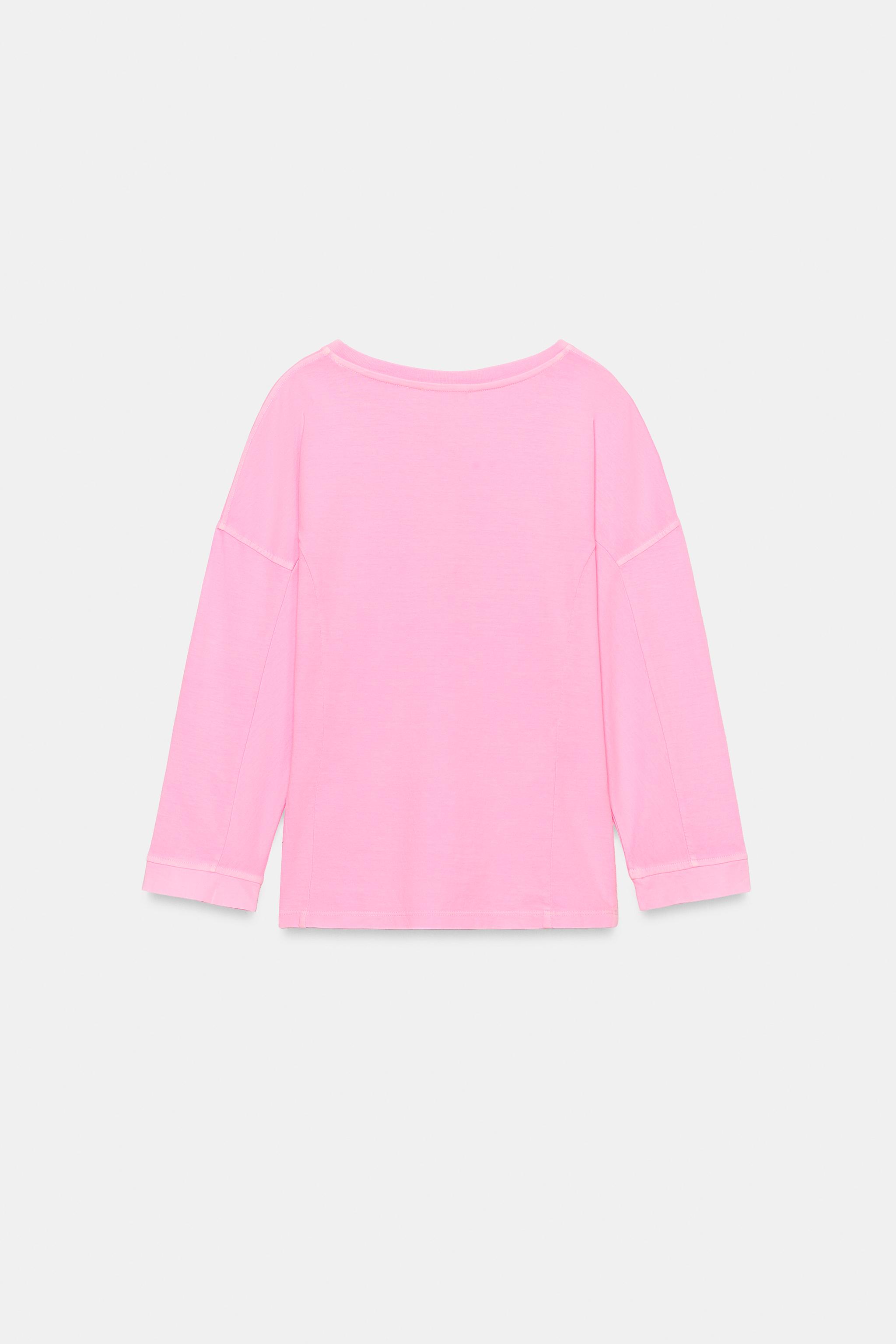 Женские футболки Zara NEON BUTTON T-SHIRT — фото 8