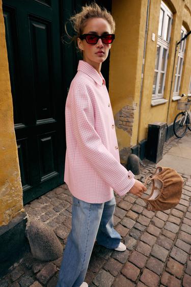 VESTE À CARREAUX VICHY - Rose / Blanc de Zara - Image 3