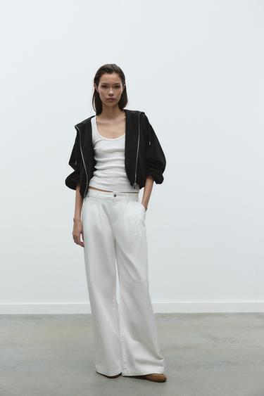 RUBBERISED HOODED JACKET - Black by Zara