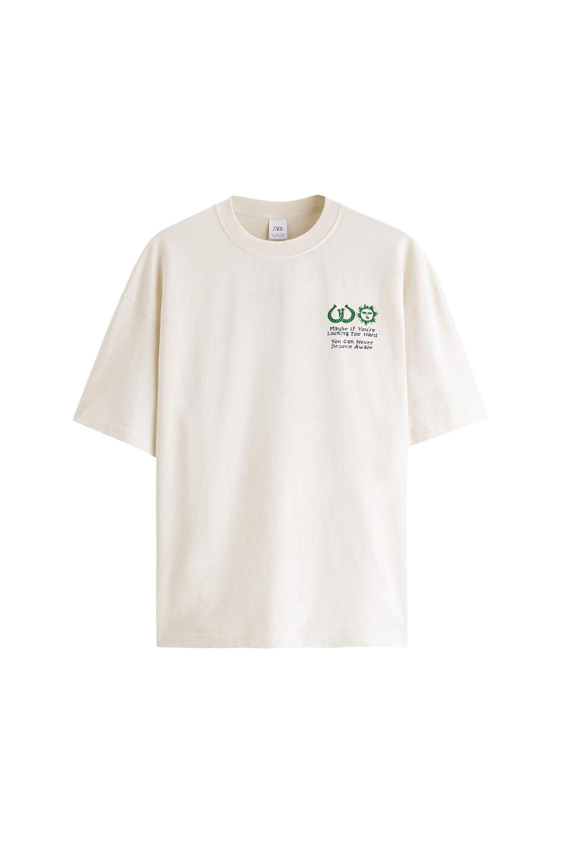 CONTRAST PRINTED T-SHIRT - Image 4