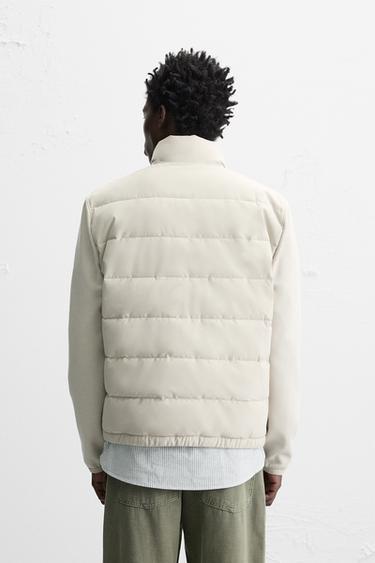 CONTRAST PADDED JACKET - Stone by Zara - Image 2
