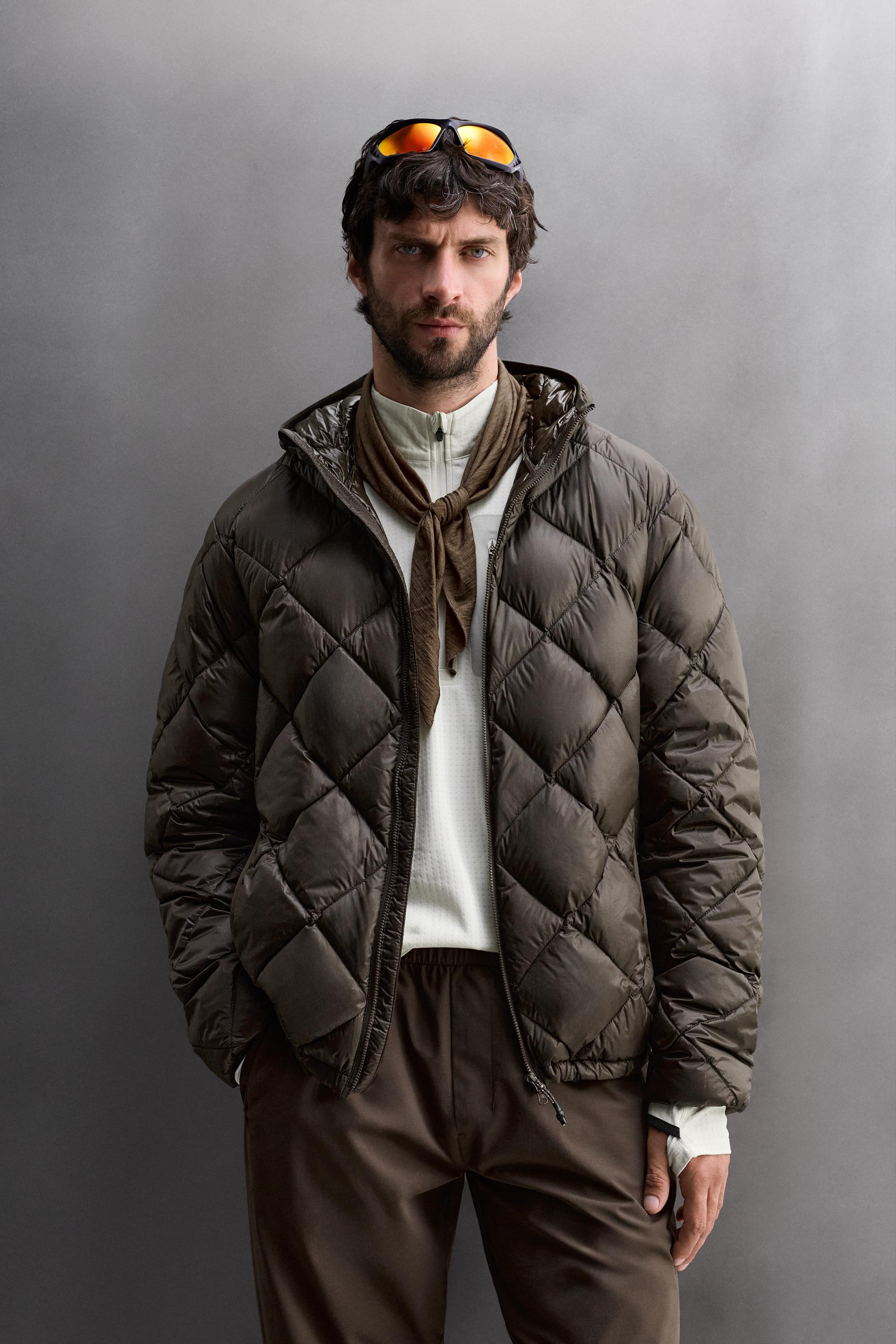 100% FEATHER PUFFER JACKET WITH HOODIE