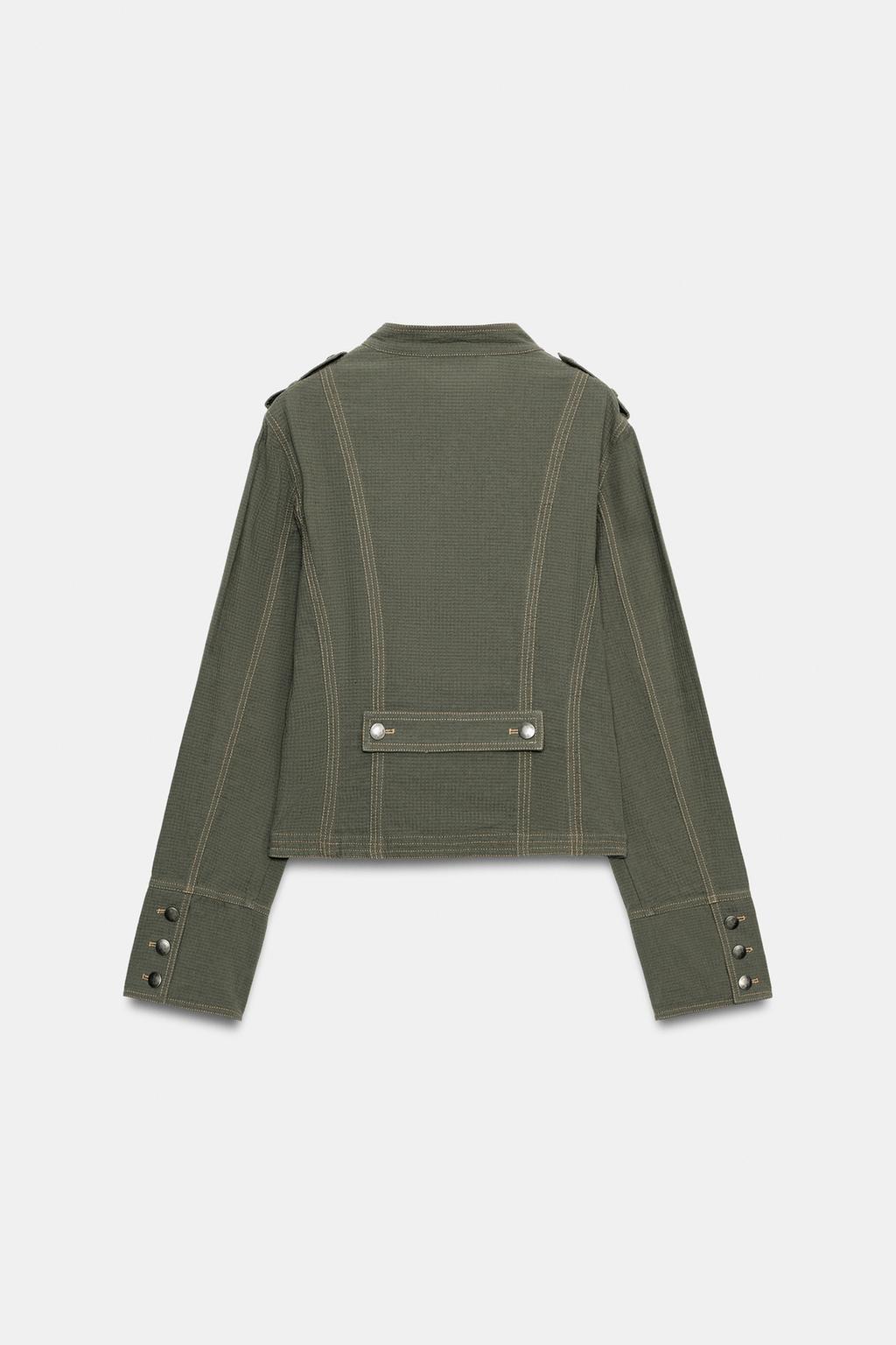 FLOWY TOPSTITCHED BLAZER - image 2
