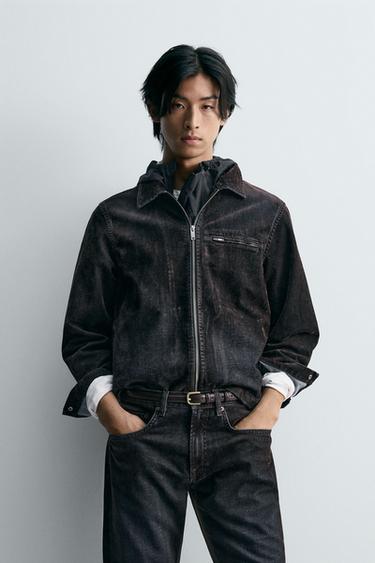 Zara 植絨天鵝絨夾克 - 棕色