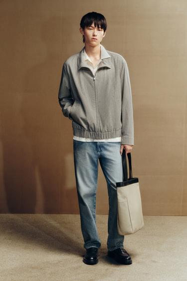 CHECK TEXTURED JACKET - Beige by Zara - Image 0