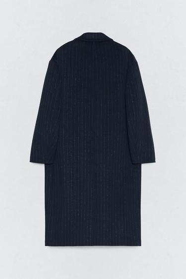 SOSHIOTSUKI X ZARA PINSTRIPE OVERSIZE FIT COAT - Navy blue by Zara - Image 4